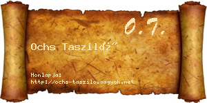 Ochs Tasziló névjegykártya